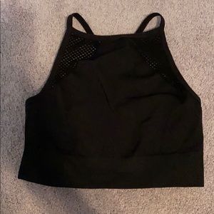 Black Aerie High Neck Sports Bra